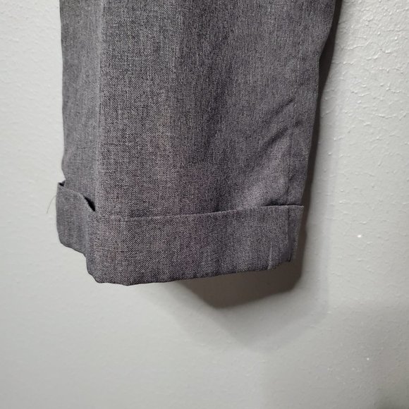 Bocaccio Uomo Regular Fit Pleated Gray Dress Pant Pleated Front Cuffed Hem - Picture 2 of 5